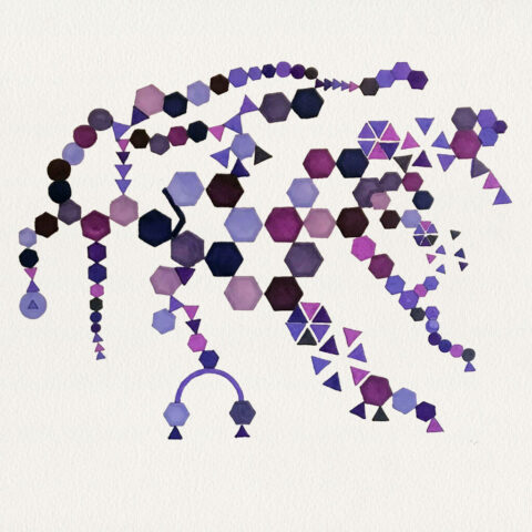 'Purple Hexagon for Deanne' Canvas Print